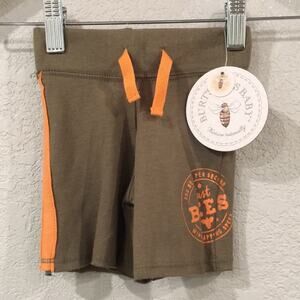 NEW Burt’s Bees Baby Sz 0-3M Shorts ORGANIC‎ 100% Cotton Summer